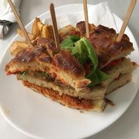 Vegan club sandwich  at Mayka in Belgrade
