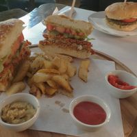 Vegan burgers at Mayka in Belgrade