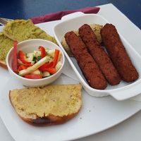 Serbian sausage starter at Mayka in Belgrade