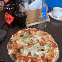 Vegan vegetable pizza  at Cafe Sia in Isle Of Skye