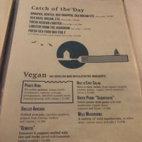 vegan menu at Nice n Easy in Mykonos