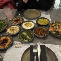 First part of the vegan platter (cold mezzes)  at Maqam Al Sultan in Larnaca