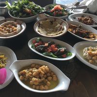 Vegan Mezze for 2, cold starters at Maqam Al Sultan in Larnaca
