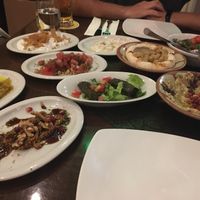 Vegetarian mezze (cold starters) at Maqam Al Sultan in Larnaca