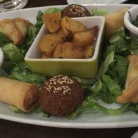 Vegetarian mezze (hot staters) at Maqam Al Sultan in Larnaca