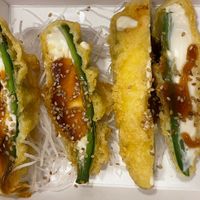 vegan jalapeño poppers    at UCHU Sushi in Portland