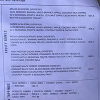  Menu options at 6 Nutrition in Frankston