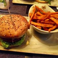 Burger and fries at Hans im Glück in Koblenz
