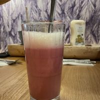 Pink Latte  at Hans im Glück in Koblenz