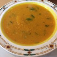 Lentil soup starter  at Raj Tandoori in Newcastle Upon Tyne