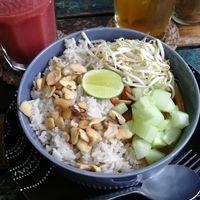Red curry (hidden) at Bali Eco Deli in Lembongan