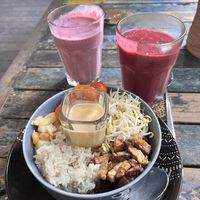 Veggie protein bowl and smoothies  at Bali Eco Deli in Lembongan