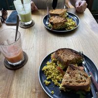 Tofu scramble toasties & smoothies   at Bali Eco Deli in Lembongan