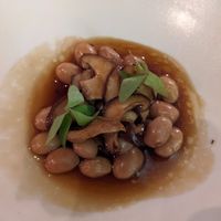 Beans with shrooms jus - simply delish at Yellow in Sydney