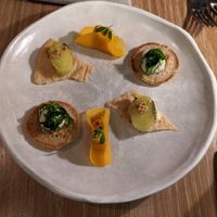 Our fab snacks - my mouth waters at Yellow in Sydney