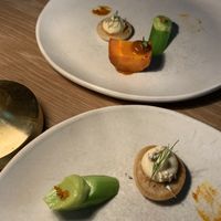 Canapés (sorry, we started before I could take pic)  at Yellow in Sydney