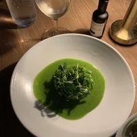 Pea course. Even the pea-hater at our table loved it   at Yellow in Sydney