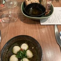 Hemp Seed Gnudi + Tomato Dash + Eggplant at Yellow in Sydney