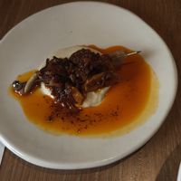Extra option. Mushroom skewer. Delicious   at Yellow in Sydney