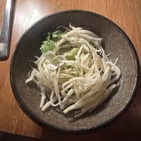 Celeriac, hemp seed, and pickled pear  at Yellow in Sydney