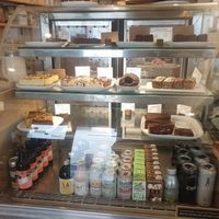 Desert display at Sprout Health Foods in Newquay