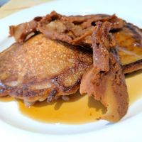 Bacon pancakes at Green Kitchen in Brighton
