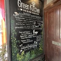 Outside menu  at Green Kitchen in Brighton