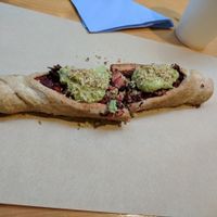 Acrobatic pie, fresh from the oven at Feyrouz in Athens