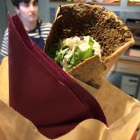 Monahakon wrap with vegetables at Feyrouz in Athens