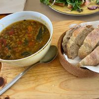 Lentil soup (vegan) 💪🏻  at Earth Shop and Cafe in Carvoeiro