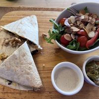 Vegan quesadilla  at Earth Shop and Cafe in Carvoeiro