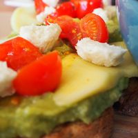 Vegan guacamole toast (vegan cheese) at Earth Shop and Cafe in Carvoeiro