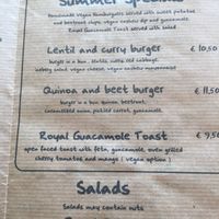 Vegan menu🌱 at Earth Shop and Cafe in Carvoeiro