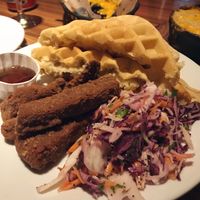 Southern fried seitan with waffles  at The Diner - Strand in London