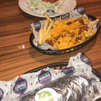 Vegan seitan burger, vegan chilli cheese fries and vegan burrito  at The Diner - Strand in London