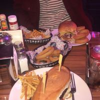 Vegan philly cheese steak and vegan pulled pork burger  at The Diner - Strand in London
