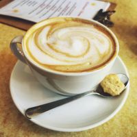 Flat White with soy milk at Milou in Aachen