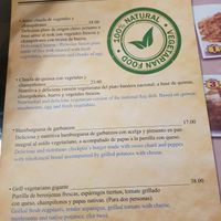 Menu at Mamashana in Nazca