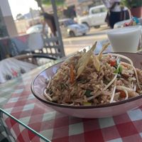 Veggie fried rice / quinoa is satisfyingly large, flavorful, and full of many delicious veggies.  at Mamashana in Nazca