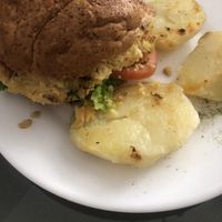 chick pea burger without cheese  at Mamashana in Nazca