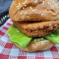 Vegan Nueva Espana (chicken sandwich )  at The Hold in Manly