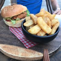 Southern fried chicken burger at The Hold in Manly