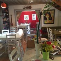 ...and indoor seating too! at Cafe Samt in Enkoeping