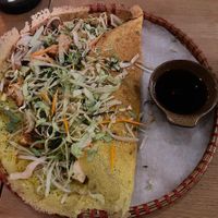Banh Xeo (crispy pancake starter) at Hum Vegan Cuisine in Berlin