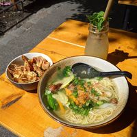 won ton soup at Hum Vegan Cuisine in Berlin