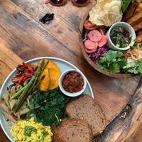 vegan big breakfast & tempe bowl at The Shady Shack in Canggu