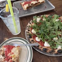 vegan "carnivore" detroit pizza & vegan de ricotta  at Paulie Gee's in Chicago