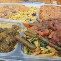 Sharing platter at Zionly Manna in South East London