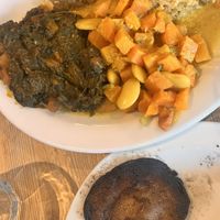 Combo deal rice and peas + butter bean stew + spinach stew   at Zionly Manna in South East London