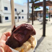 Chocolate Rum and Salted Catan Peanut at Heladeria La Nativa in Fuerteventura